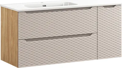 Produktbild von Waschtisch 120cm, Eiche mit beige, OLUO-56-BEIGE