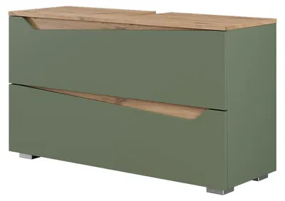 Obrázok produktu pre Spodná skrinka pod umývadlo Vicco Marelle zelená/Remeselný dub 100 x 57.5 cm s 2 zásuvkami, Model 62823