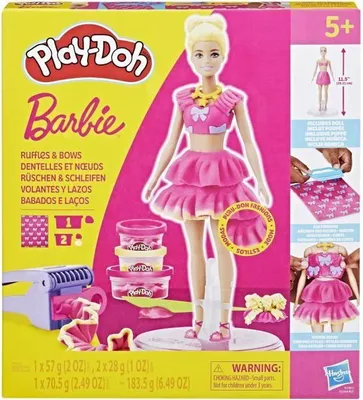 Produktbild von Knete Play-Doh Barbie Dentelles et noeuds, Spielset, Play-Doh Barbie Kollaboration, Ab 5 Jahren