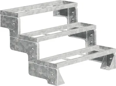 Produktbild von Aussentreppe Pertura Tallis ohne Geländer 3 Steigungen Einlegestufen 100 cm Metall