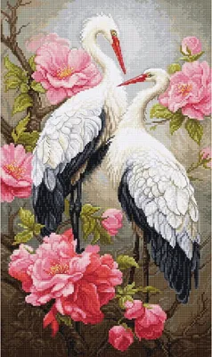 Produktbild von Luca-S Kreuzstich Stickpackung "Frühlingsgast", Zählmuster, 22x37cm