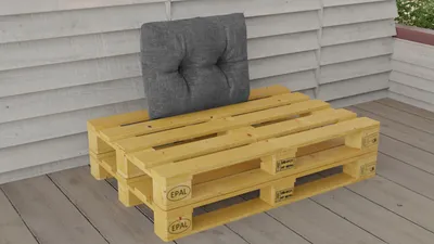 Produktbild von Palettenkissen Set WASSERDICHT Sitzkissen Rückenkissen 120 x 80 cm 60 x 40 cm NEU Größe und Farbe: 60 x 40 x 12cm GRAU (774109)