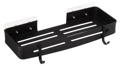 Produktbild von Duschregal für das Badezimmer, aus Aluminium, schwarz, 32,5 x 13 x 5,8 cm