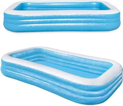 Obrázok produktu pre Bestway 54009, Nafukovací bazén, 1161 L, Obdĺžnikový, 6 rok / roky, Vinyl, Modrá, Biela