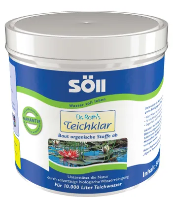Produktbild von Söll Dr. Roths Teichklar Teichreinigung, 500 g für 20.000 Liter, 80380