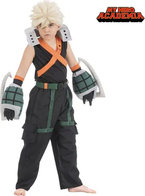 Produktbild von My Hero Academia Kinderkostüm Katsuki Bakugo schwarz-orange - 146/152 (11-12