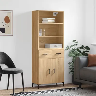 Obrázek produktu pro vidaXL Highboard Sonoma Oak 69,5x34x180 cm výrobek ze dřeva