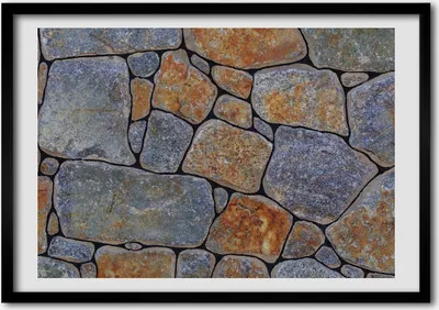 Produktbild von Bild - Bilder - Bilderrahmen - 70 cm x 50 cm - MDF-Rahmen, Wandkunst Steine