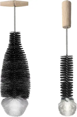 Produktbild von 2St Schwarz Flaschenbürste  für SodaStream-Flaschen Lange und dünne Bürste zur Reinigung von Flaschen |Flaschenreiniger-Bürste 33*23.5*9cm/33*13*3cm