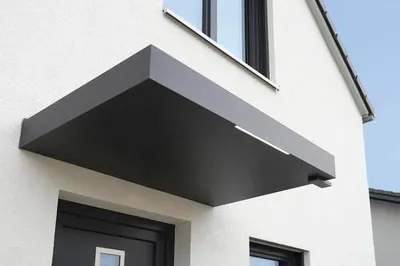 Obrázok produktu pre Vchodová strieška Gutta BS Plus 160 RAL 7016 antracit 160x90 cm vrátane chrliča vody vpravo