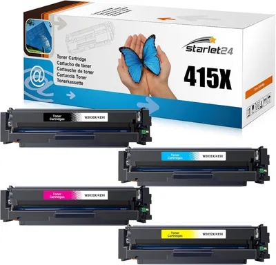 Obrázek produktu pro Starlet24, 4 x 415, toner kompatibilní s HP 415X W2030X W2031X W2032X W2033X, s čipem, jako náhrada pro tiskárny Laserjet Pro MFP M479fdw, M479fdn, M479f