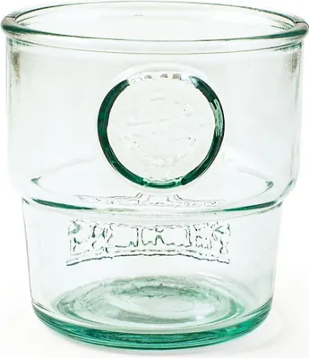 6er-Set Gläser aus recyceltem Glas, stapelbar, 320 ml