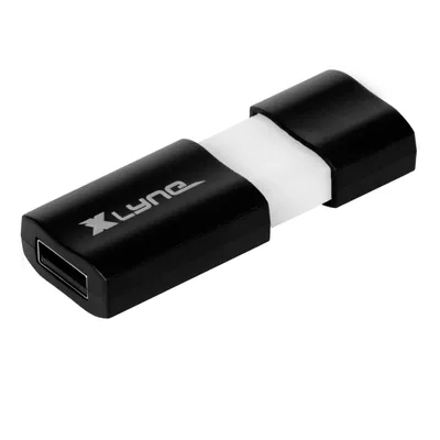 Produktbild von xlyne Wave USB 3.0 128GB, 128 GB, USB Typ-A, 3.2 Gen 1 (3.1 Gen 1), 35 MB/s, Kappe, Schwarz, Weiß