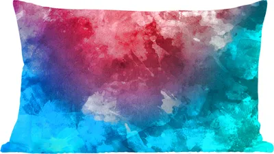 Produktbild von MuchoWow® Zierkissen Sofakissen Wohnzimmer Dekokissen 50x30 cm Aquarell - Rot - Blau - Grün - Wohnzimmerdekoration - Polster mit Photo