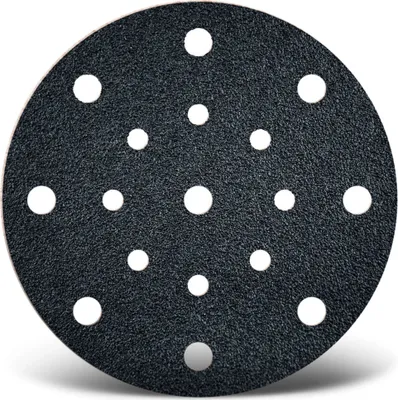 Produktbild von MENZER Black Klett-Schleifscheiben, 150 mm, 17-Loch, f. Exzenterschleifer, Siliciumcarbid (50 Stk.) K100