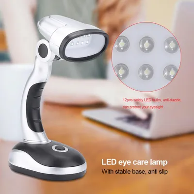 Zdjęcie produktu dla lampa biurkowa z 12 diodami LED do czytania i studiowania
