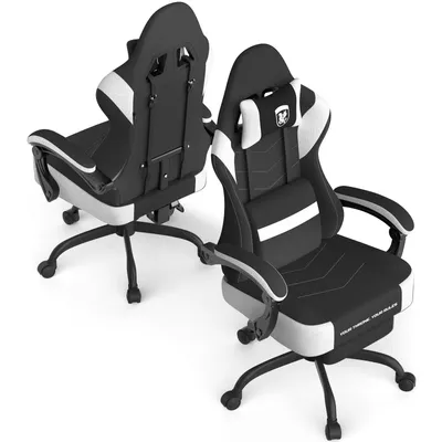 Produktbild von Arvioo Gaming Stuhl mit Massagefunktion, Ergonomisch Gaming Chair, Gamer Stuh Verstellbare Rückenlehne 90-135°, Technologiestoff Atmungsaktiv