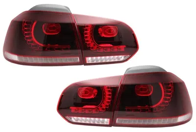 Immagine prodotto di Fari posteriori a LED completi per VW Golf 6 VI, dal 2008 al 2013, colore rosso "ciliegia", stile R20 GTI, per guida a sinistra (LHD) e a destra (RHD).