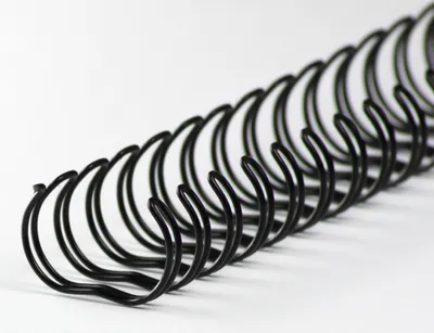 Produktbild von Drahtbinderücken 34 Ringe 14,3mm, 9/16 Zoll, 3:1 Teilung, weisse Boxen schwarz