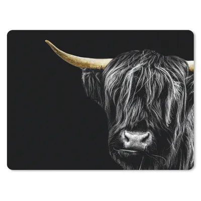 Produktbild von MuchoWow® Mauspad Mousepad Schottischer Hochländer - Kühe - Horn - Gold 23x19 cm - Mousepads - Maus Mat - Pad - Mausunterlage - Schreibtischunterlage - Mauspad