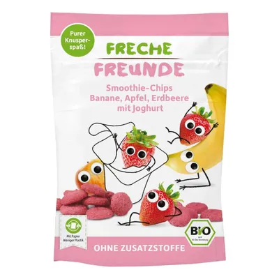 Produktbild von Smoothie-Chips - Banane Apfel & Erdbeere mit Joghurt 16g