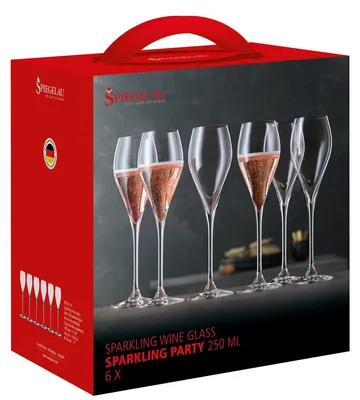 Produktbild von Spiegelau Special Glasses Champagnerglas Sparkling Party, 6er Set, Sektglas, Champagner Glas, 250 ml, 4900329
