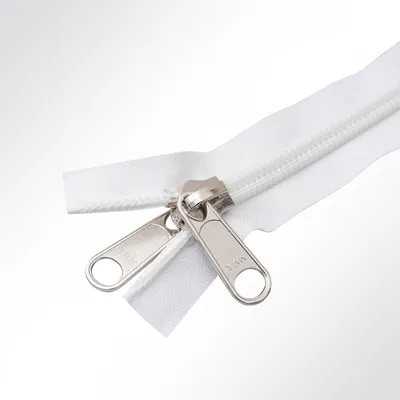 Produktbild von YKK® 10C Reißverschluss Zeltreisser Spiralreißverschluss, Spiral, teilbar, weiß, Länge 300cm