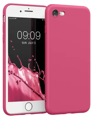 Produktbild von kwmobile Handyhülle für Apple iPhone SE (2022) / SE (2020) / 8 / 7 Hülle - weiches Handy Silikon Case - Schutzhülle Cover - Rosa matt