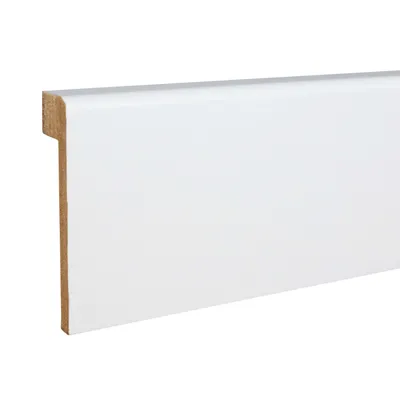 Produktbild von Fliesenabdeckleiste Bis 65 mm Höhe 19 x 80 x 2500 mm Weiß MDF-Kern foliert Abdeckleiste für Fliesensockel by PROVISTON 2.5 Meter | 1 Stück