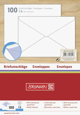 Image de Enveloppes C6 blanc 100 pièces
