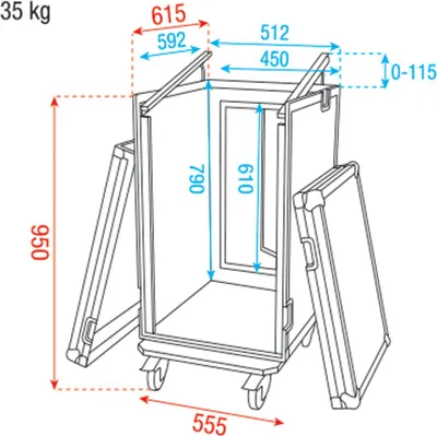 Zdjęcie produktu dla Showgear Combi Case 16+12HE