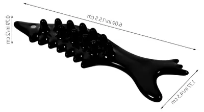 Produktbild von Keramik Gua Sha Massagegerät in Fischform für Gesicht und Körper