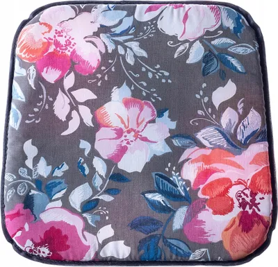 Produktbild von KADAX Sitzkissen "Braga", Gartenstuhlauflagen aus Baumwolle, Blumen, 40cm