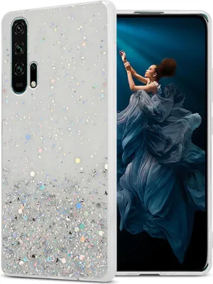 Obrázok produktu pre Cadorabo Case for Honor 20 PRO Protective Case in Transparent Mobile Phone Case TPU Case Glitter Cover Case Glitter