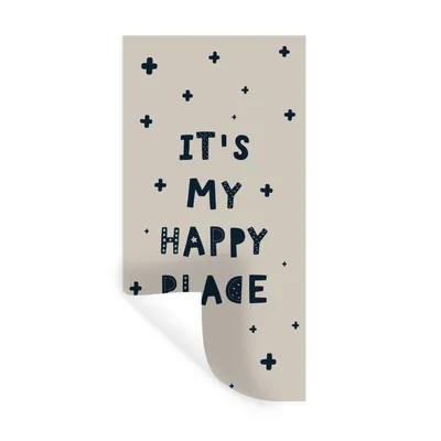 Produktbild von MuchoWow® Wandtattoo Wandsticker Wandaufkleber Sprichwörter - Es ist mein glücklicher Ort - Zitate - Kinder - Baby - Jungen - Mädchen 80x160 cm Selbstklebend und Repositionierbar - Sticker - Dekorfolie