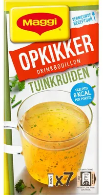 Produktbild von Maggi Opkikker Drinkbouillon Tuinkruiden 26g – Würzige Kräuterbrühe für Suppen & Saucen