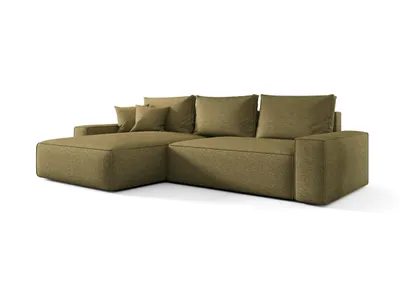 Produktbild von Ecksofa MARELI Olivgrün Schlafsofa, Bettkasten, Seite-Links