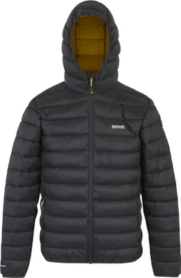 Obrázek produktu pro Regatta - Pánská prošívaná bunda s kapucí „Marizion“ RG9069 (3XL) (popelová/zlatá)