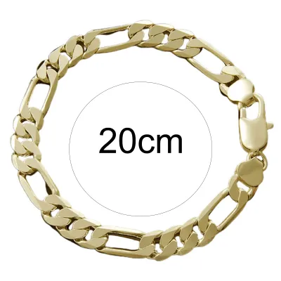 Produktbild von Männer Armband Kette Hip Hop Schmuck Galvanik Bright Lustre Armreif Geburtstagsgeschenke-Silber,10mm