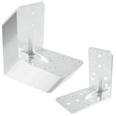 Produktbild von SOTECH Bauwinkel Winkelverbinder 90° mit Sicke 130 x 130 x 100 mm – verzinkt (20 Stück)
