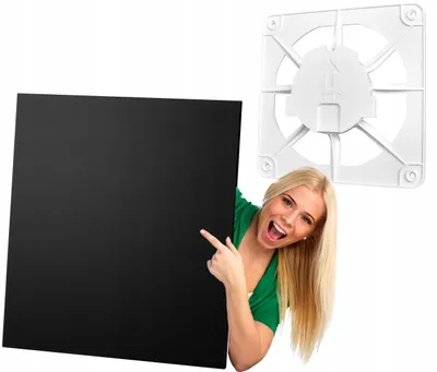 Obrázek produktu pro airRoxy Větrací mřížka 150x150mm černá matná plexi