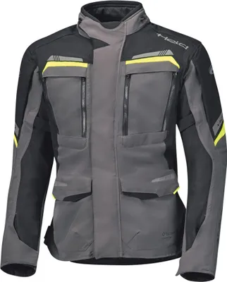 Produktbild von Held Lonborg Top Motorrad Textiljacke, dunkelgrau/schwarz/neon-gelb, 4XL