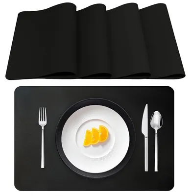 Imagen del producto de Solidchoice - Juego de 4 individuales lavables, color
