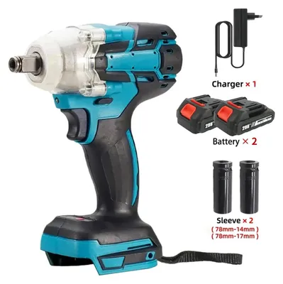 Obrázok produktu pre Akumulátorový rázový skrutkovač – rázový skrutkovač – 280 Nm – bezkefový motor – s akumulátorom – sada 2 – čierny