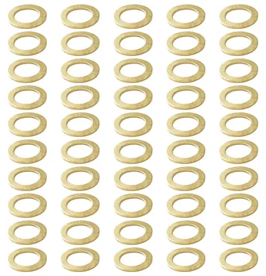 Produktbild von 50 Stück 10,2 x 15 x 1 mm Türscharnier-Befestigungsringe, Unterlegscheiben für Innentüren, Messing