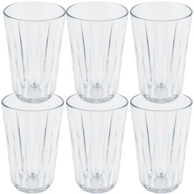 Produktbild von Trinkbecher -CRYSTAL- 6er Set - Tritan, 0,3 Liter, transparent, bruchsicher, stapelbar