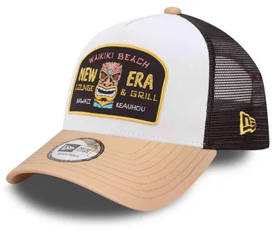 Produktbild von New Era A-Frame Location Icon Trucker Cap Waikiki Beach white/light orange
