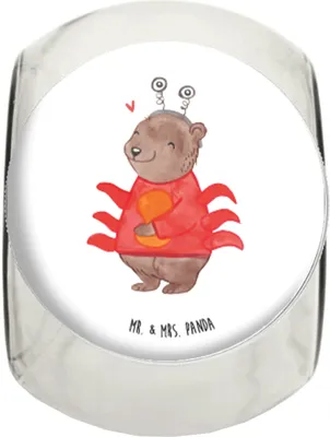 Produktbild von Mr. & Mrs. Panda Kaffeedose Krebs Astrologie XL 2000ml - Weiß - Geschenk, Geburtstagsgeschenk, Tierkreiszeichen, Bonbonglas, Sternzeichen, Vorratsglas, Aufbewahrungsdose