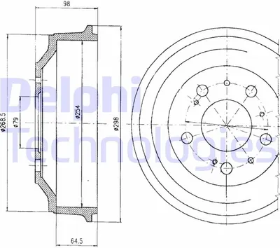 Produktbild von Bremstrommel DELPHI BF327