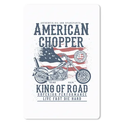 Produktbild von MuchoWow® Mauspad Mousepad Mancave - Motor - Flagge - Vintage 18x27 cm - Mousepads - Maus Mat - Pad - Mausunterlage